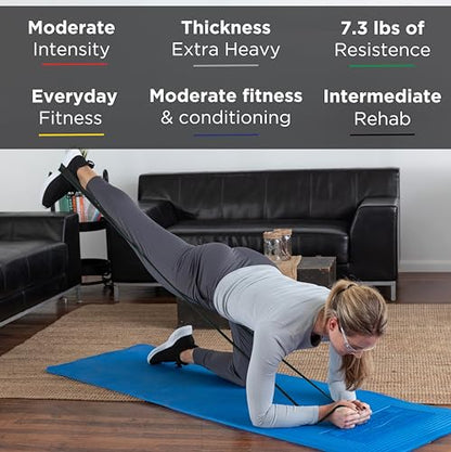 THERABAND Resistance Bands Set, Elastic Bands for Exercise & Physical Therapy, Strength Training for Upper & Lower Body Fitness - size: Intermediate Set – 3 Pack, style: Non-Latex