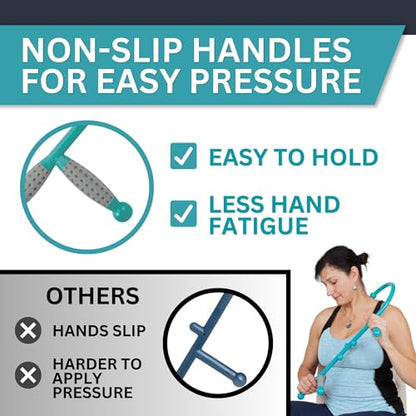 Body Tool Pressure Point Massage Stick - Muscle Hook for Back & Neck Pain