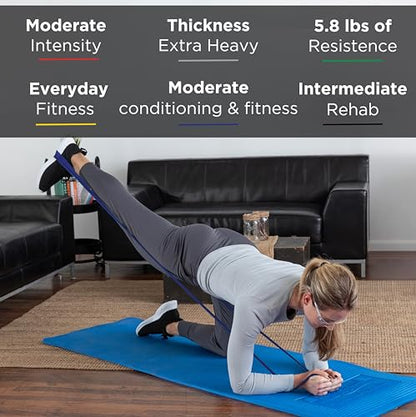 THERABAND Resistance Band, Exercise Workout, Physical Therapy, Blue, 6 Ft - color: Blue - Extra Heavy, size: 1 Count