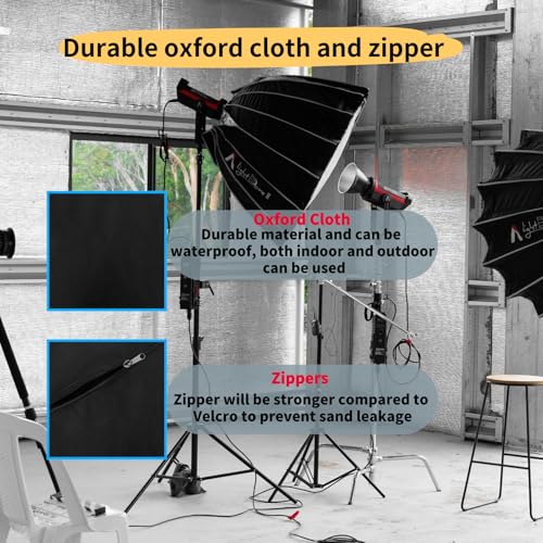 6 Pack Sandbags with 12 PE Bags, Sand Bag for Backdrop Stand | Weight Bags for Light Stand Photography Video Equipment, Heavy Duty Sand Bags for Photo Tripod, C Stands and Light Stands - size: 6 PCS