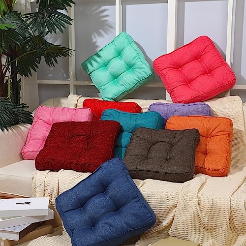 Thyle 10 Pcs Meditation Floor Pillows Cushions Bulk | Classroom Flexible Seating, 15.7 Inch Outdoor Chair Cushions for Adults Kids, for School Living Room Tatami Yoga