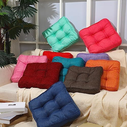 Thyle 10 Pcs Meditation Floor Pillows Cushions Bulk | Classroom Flexible Seating, 15.7 Inch Outdoor Chair Cushions for Adults Kids, for School Living Room Tatami Yoga