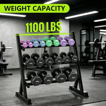 Grefinity 3 Tier Dumbbell Rack, Weight Rack for Home Gym, Stand Only