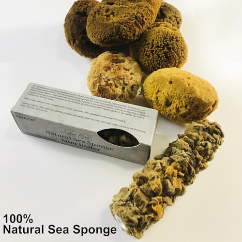 Natural Sea Sponge for Painting, 6" Texture Paint Decorative Roller | Natural Sea Sponge, Texture Paint Roller, Vivid Wall Texture, Ideal for DIY & Professional Decorative Ceiling & Wall Painting - style: XG-3880