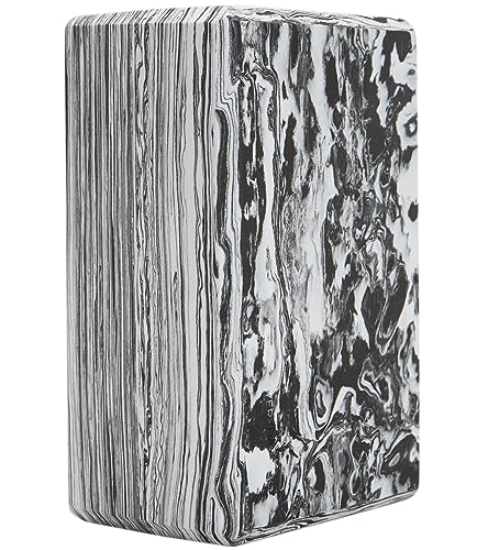Everyday Yoga Premium Foam Block, 3in/4in/5in Thick, Multi Colors, 1 Block | Non-Slip, EVA Foam, High-density Support, Beveled Edges, Durable & Lightweight, Balance Aid, Stability & Stretching Accessory - color: Marble, size: 4 Inch Thick