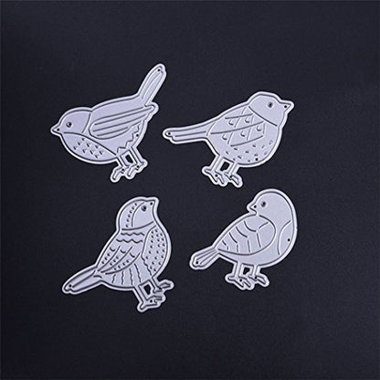 Birds Cutting Dies for Card Making Handmade DIY Paper Cards Album Decoration Craft Embossing (4 Birds) - style: Birds