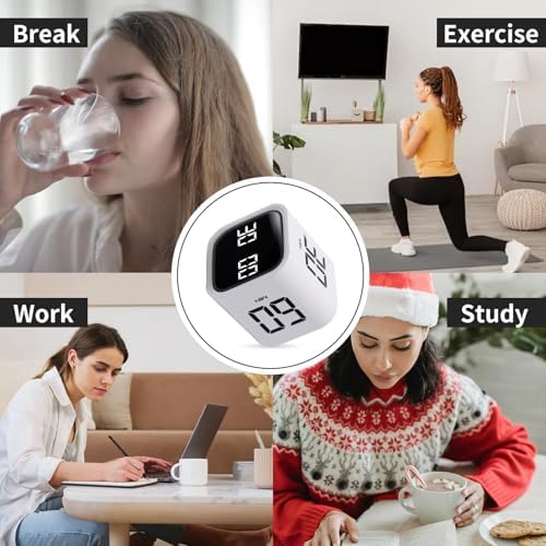 Productivity Timer Flip Gravity Sensor Cube Timer Countdown & Countup,Mute & Vibrate & Sound，5/10/30/60min & Custom Timing, Perfect for ADHD,Work,Learning,Kitchen Cooking (1White) - color: White