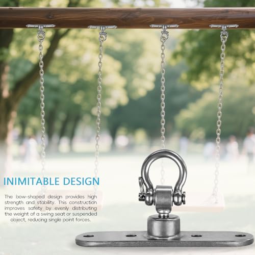 2 of Heavy Duty Stainless Swing Hanger with Smooth Swing Bearings 180°+360°, 1500 lb Capacity for Indoor Outdoor Playground Yoga Hammock Chair Sandbag Porch Swing Bag - size: size3