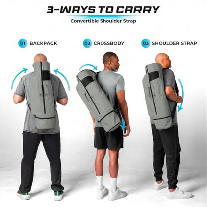 MAGNILAY Expandable Yoga Mat Bag, Adjustable Strap, Black, Large - color: Tactical Green