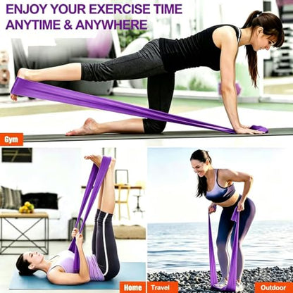 Resistance Bands for Working Out, Physical Therapy, Yoga & Pilates - color: Purple