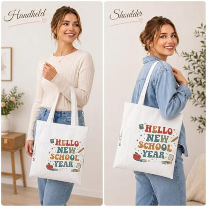 Teacher Tote Bags for Travel Shopping, Teacher Appreciation Gifts - color: Style-3