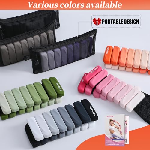 Ankle Wrist Weights for Women 2lbs/4lbs Pairs Adjustable Silicone Weights - color: Gradient Green, size: 4 lbs Pair (2 lb Each)