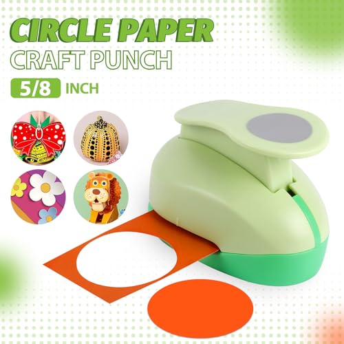 UCEC 5/8 Inch Circle Punch, 16mm Circular Cutter Tool Circle Hole Punch | Handmade Paper Craft Lever Punches for DIY Handmade Crafting Scrapbooking, Cardstock, Greeting Cards Arts Fun Project - color: Circle, size: 5/8 Inch