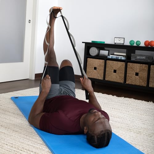 OPTP Stretch Out Strap Pro with Exercise Book, 11 Loops USA-Made Yoga Strap