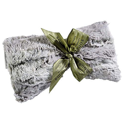 Eucalyptus Spa Mask by Sonoma Lavender, Heatable/Chillable Aromatherapy Eye Pillow with Eucalyptus Flaxseed Insert, Eye Compress with Removable & Washable Cover (Silver Fox, Eucalyptus) - color: Silver Fox