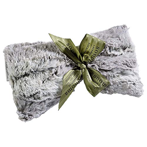 Eucalyptus Spa Mask by Sonoma Lavender, Heatable/Chillable Aromatherapy Eye Pillow with Eucalyptus Flaxseed Insert, Eye Compress with Removable & Washable Cover (Silver Fox, Eucalyptus) - color: Silver Fox