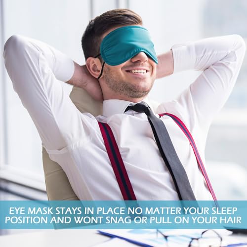 Tarpop 200 Pcs Eye Masks Adjustable Sleeping Mask, Lake Blue - color: Lake Blue