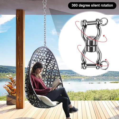 SELEWARE Heavy Duty Bearing Swing Swivel, 360° Rotation Hanging Accessory - color: Swivel - Style B, 2 Pack