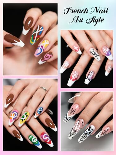 Kalolary 1PCS White Nail Art Pens 0.7mm Nail Polish Pens Quick Dry | Long-last Nail Graffiti Dotting Painting Liner Nail Art Markers for DIY Nail Art Design - color: White
