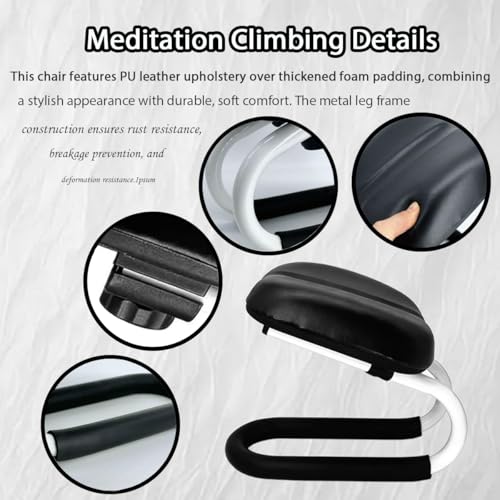 Meditation Bench,Adjustable Metal Kneeling Chair,Non-Slip Meditation Chair with Cushion,Ergonomic Meditation Chairs or Yoga Stool, Seiza Chairs for meditations, Home Studios, Yoga Rooms.