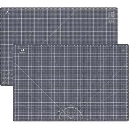 Thickened 24 x 36 Inch Self Healing Cutting Mat, Durable A1 Double Sided 5-Layer Craft Cutting Board for Fabric, Quilting, Sewing, Hobby, Scrapbooking, Arts and Crafts Project, Dark Gray - color: Gray, size: 36"L x 24"W
