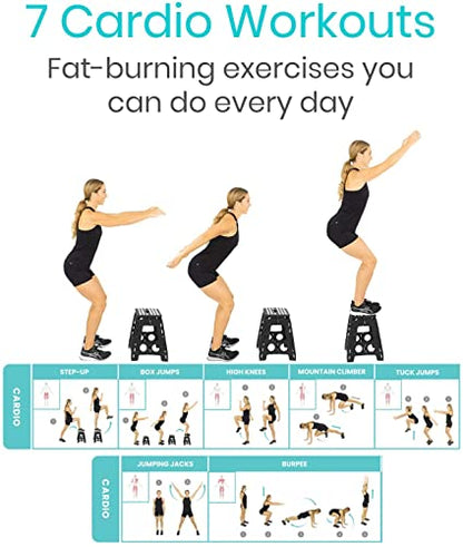 Vive Body Weight Exercise Poster - Workout for Home Gym Laminated Chart