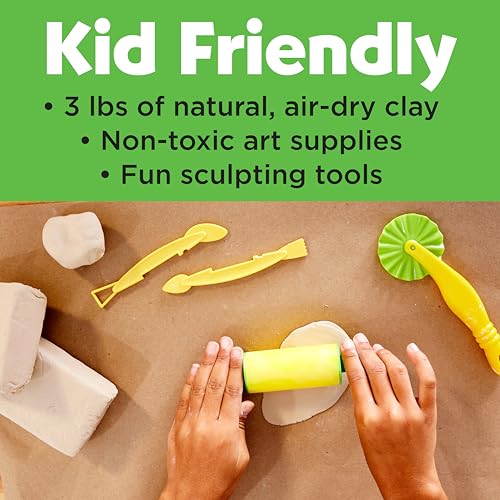 Faber-Castell Pottery Studio: Create Your Own Pottery Designs with Kid-Friendly Pottery Wheel, Air-Dry Clay, Paints, Sculpting Tools & Step-by-Step Instructions for Kids (Ages 8+) - size: Starter Pottery Wheel