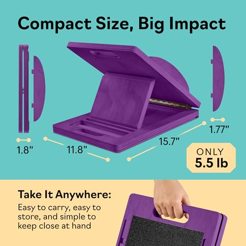 Slant Boards for Exercise, Wooden Slant Board, Calf Stretch Board with 7 Incline Angles, Velour Board, Balance Board & Calf Stretcher, Portable Incline Board for Physical Therapy, Ankle Mobility, Heel & Knees - color: Purple