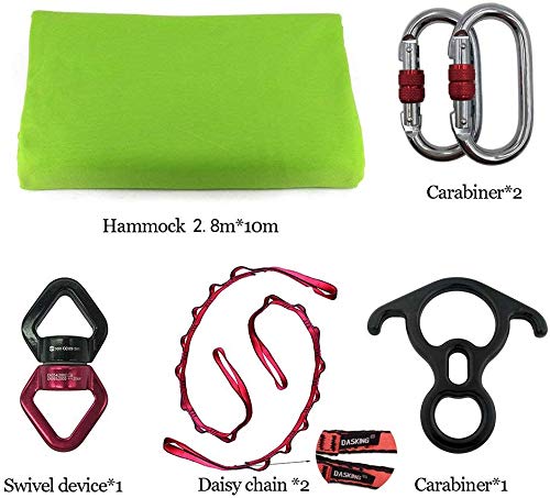 Durable Aerial Silks Starter Kit with 11-Yard Yoga Hammock & Hardware | Aerial Swing for Acrobatic Flying Yoga & All Levels, Aerial Rigging Point up to 14ft, Durable, Safe - color: Light Green