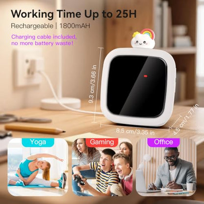 Yunbaoit Digital Visual Timer for Kids, 99-Minute Countdown, Rechargeable - color: 3 Dolls-white