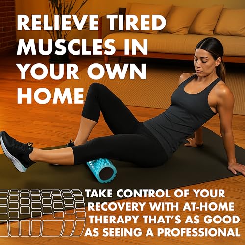 321 Strong Foam Roller - Medium Density Deep Tissue Massager for Muscle Massage and Myofascial Trigger Point Release, with 4K eBook - color: Aqua