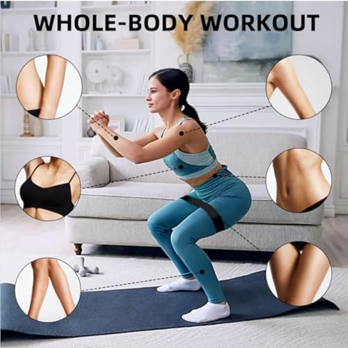 Ring Resistance Bands, X-Heavy Heavy Duty Total Body Fitness Exercise Bands - color: Black