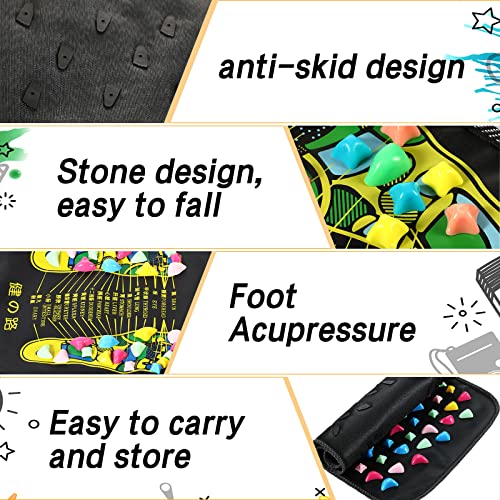 TrelaCo Foot Acupressure Massage Mat with Stones, 27.56 x 13.78 Inches - size: 27.56 x 13.78 Inch