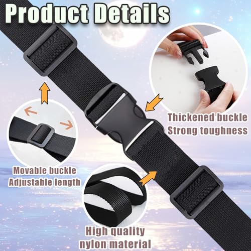 4 Pack Heavy Duty Adjustable Nylon Tie Down Straps with Quick-Release Buckles Yoga Mat Straps for Camping Gear Moving Luggage Mattress & Outdoor Equipment Multi-Purpose Securing Strap (Black-4Pcs) - color: Black-4Pcs