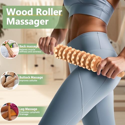 AICNLY 4 Pcs Wood Therapy Massage Tools for Body Shaping, Maderoterapia kit