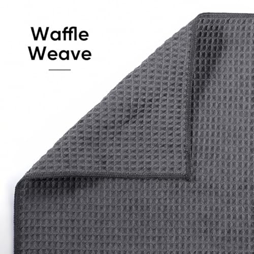 HOMEXCEL 2PK Yoga Mat Towels for Hot Workout, Ultra-Absorbent, 26.5" x 72" - color: Grey