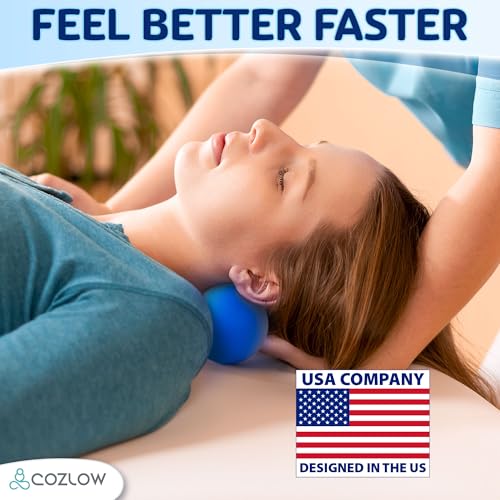 COZLOW Peanut Massage Ball - Deep Tissue Therapy, Pain Relief - Cobalt Blue - color: Cobalt Blue