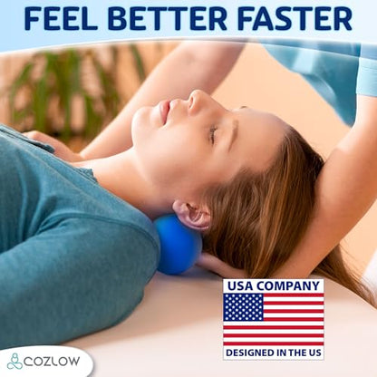 COZLOW Peanut Massage Ball - Deep Tissue Therapy, Pain Relief - Cobalt Blue - color: Cobalt Blue