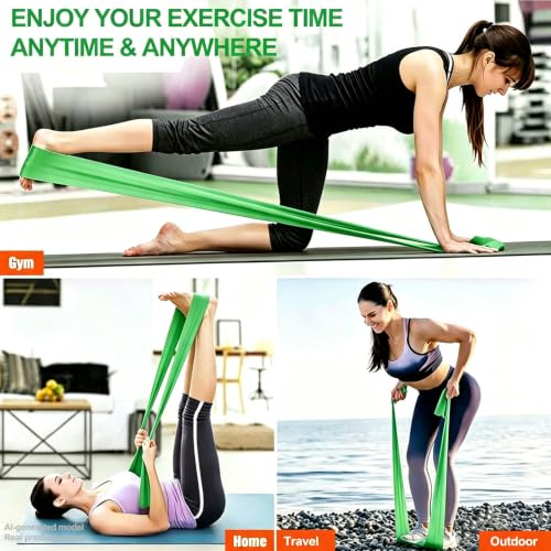 Resistance Bands for Working Out, Physical Therapy, Yoga & Pilates - color: Green
