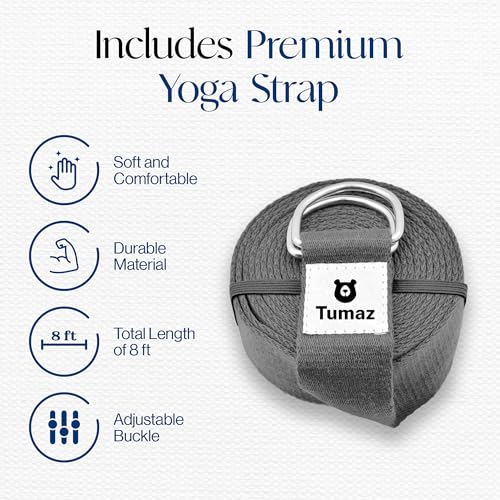 Tumaz Non-Slip Yoga Blocks，High-Density EVA Foam 2 Pack for Yoga & Pilates - color: gray