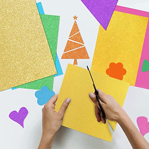 Gold Glitter Cardstock 12 x 12, Paper for Cricut, Thick Card Stock for Card Making, Scrapbooking, Craft(250Gsm 30Sheets)…… - color: Gold9