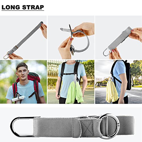 ZINZ Elastic Jacket Gripper Travel Strap with D-Ring Hooks and Buckle, Suitcase Straps Belts Travel Accessories, Makes Your Hands Free - color: Gray