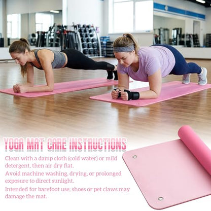 Briwooody Yoga Mat Wall Mount with Holes - color: Pink, size: 72"x24"x1/4''
