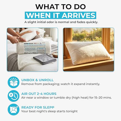Xtreme Comforts Pillows for Sleeping - Adjustable King Memory Foam Pillow for Side, Back & Stomach Sleepers w/Removable Cooling Zipper Cover - Made in The USA