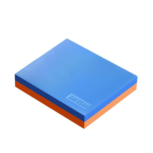 HAPBEAR Exercise Balance Pad - 15"x12" Non-Slip Textured Bottom Stability Training Mat - 2.25" Thick Soft Cushioned Foam for Physical Therapy, Core Training & Home Workouts - color: Blue/Orange-1PC