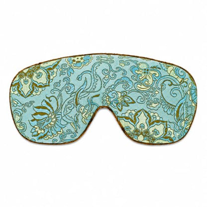 Handmade Opulence Yoga Eye Pillow - Weighted Flaxseed Fill, Lavender Aromatherapy, Satin & Velvet, Adjustable Strap - Ideal for Meditation & Restful Sleep - Blue Lagoon - TEMFL-BL - color: Blue Lagoon