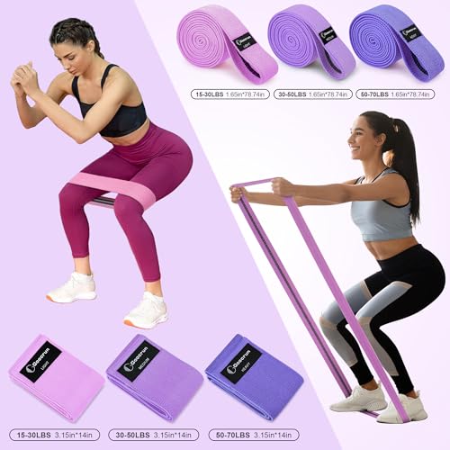 Goocrun Pilates Ring Set Exercise Equipment, with Exercise Resistance Bands Set, Pilates Ball, Sliding Disks. Portable Home Gym - with Fitness Guide Poster - color: Purple, size: Mid-level