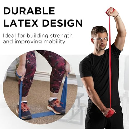 THERABAND Professional Latex Resistance Band Set, Pack of 7, 6 Ft - color: Multi-Set - Seven Color Set, size: 7 Count