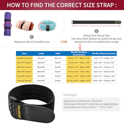 Trilancer Elastic Cinch Straps with Anti-Slip Strips, 24'' x 2'' (4 Pack) | Multipurpose Hook and Loop Bundling Straps for Hose, Cords, Bike, Luggage, Camping, Yoga Mats - size: 24"(4 pcs)