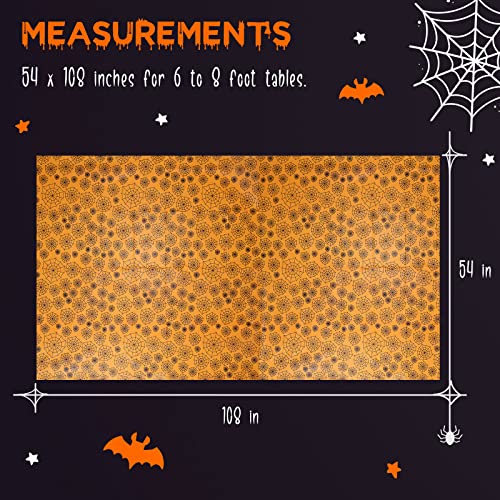 MATICAN Spider Web Plastic Table Covers - 6-Pack Disposable Table Cloths, 54 x 108 Inches, Halloween Party Decorations - color: Spider Web